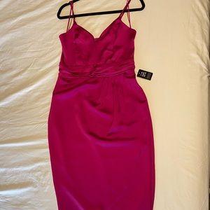 Express Pink Satin Dress